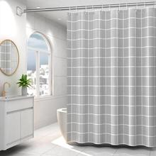 The bathroom shower curtain checkered PEVA Environmental