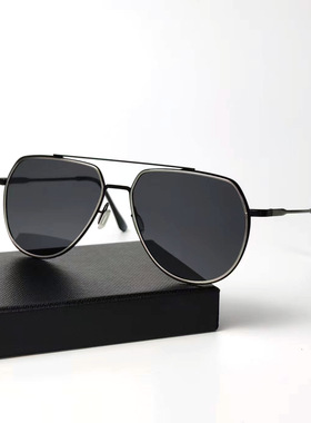 新款男女偏光太阳镜金属墨镜