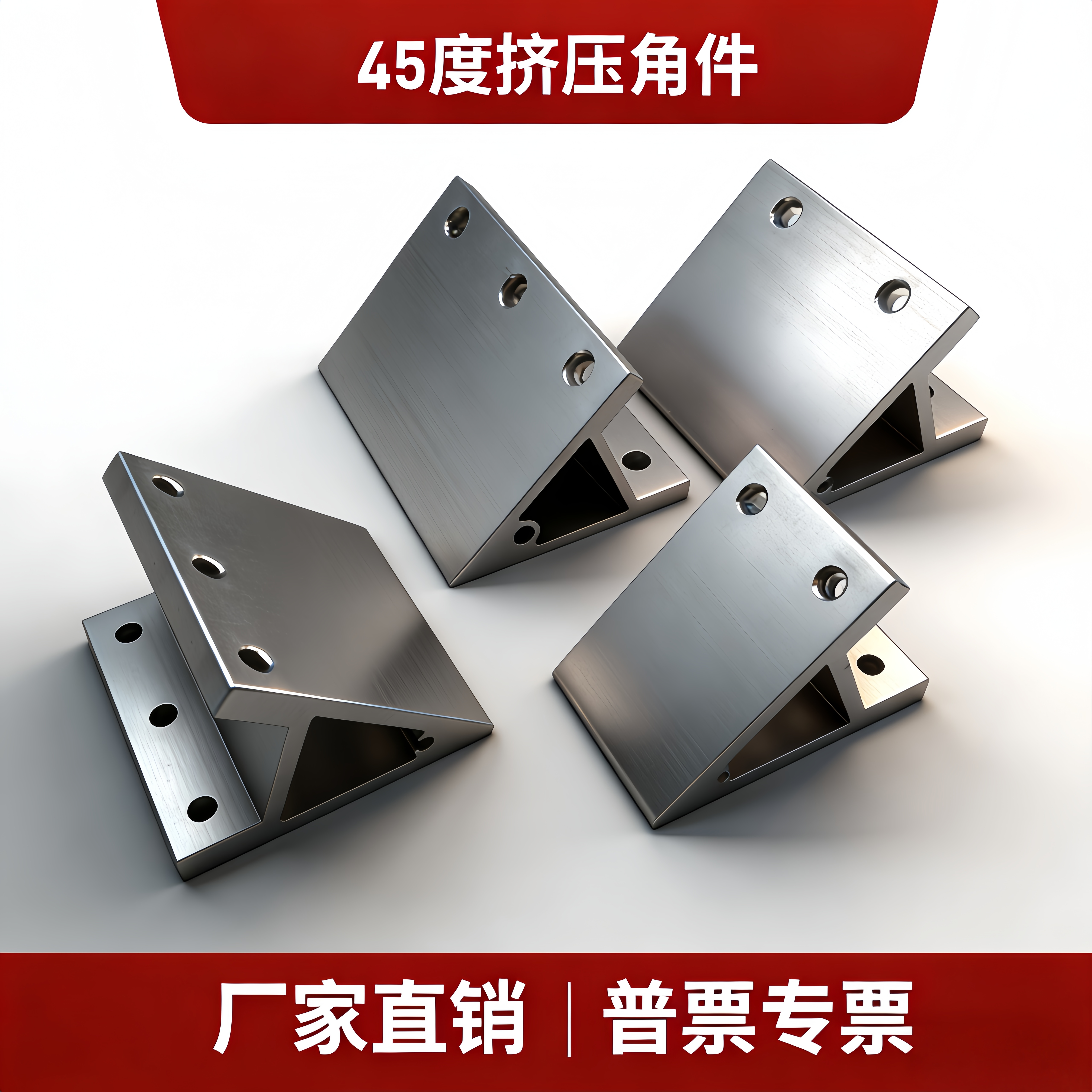ABC01-80A系列同款替代型材45度加厚挤压角座铝角码支架