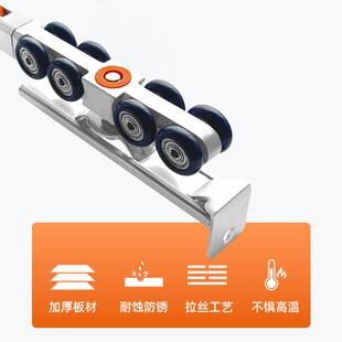 家装五金配件门窗滑轮双向缓冲吊轮静音厨房过道门推拉门滑轮轨道