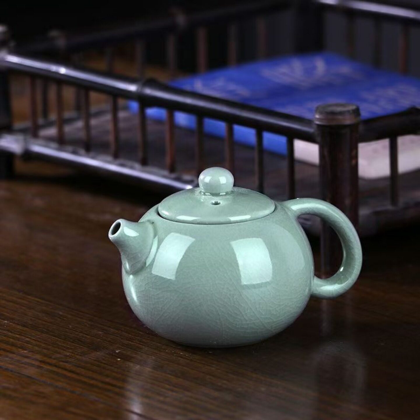 汝窑茶壶陶瓷开片可养特价西施壶单壶爆款哥窑茶具德化直销