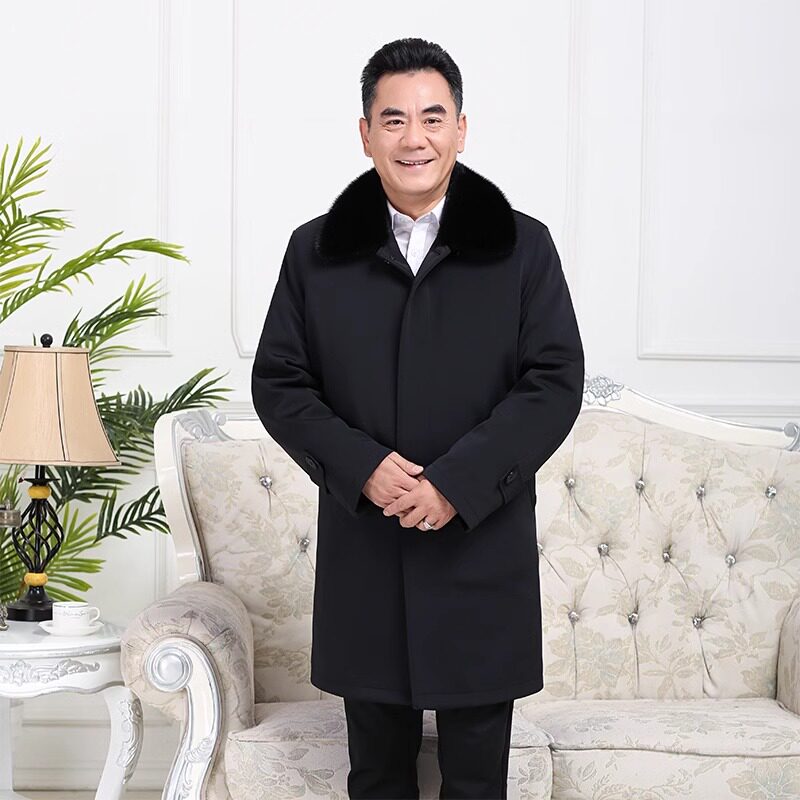 尼克服皮草可脱卸内胆水貂毛领