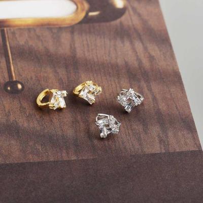 EH1347 Advanced Sense Earrings Zircon s925 Sterling Silver E