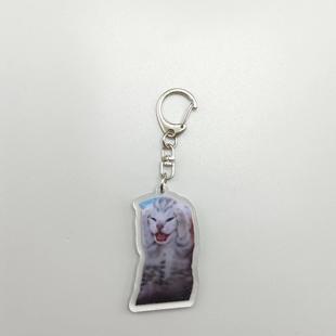 Cat Meme Keychain Rambling Memes Huh Confused Goat