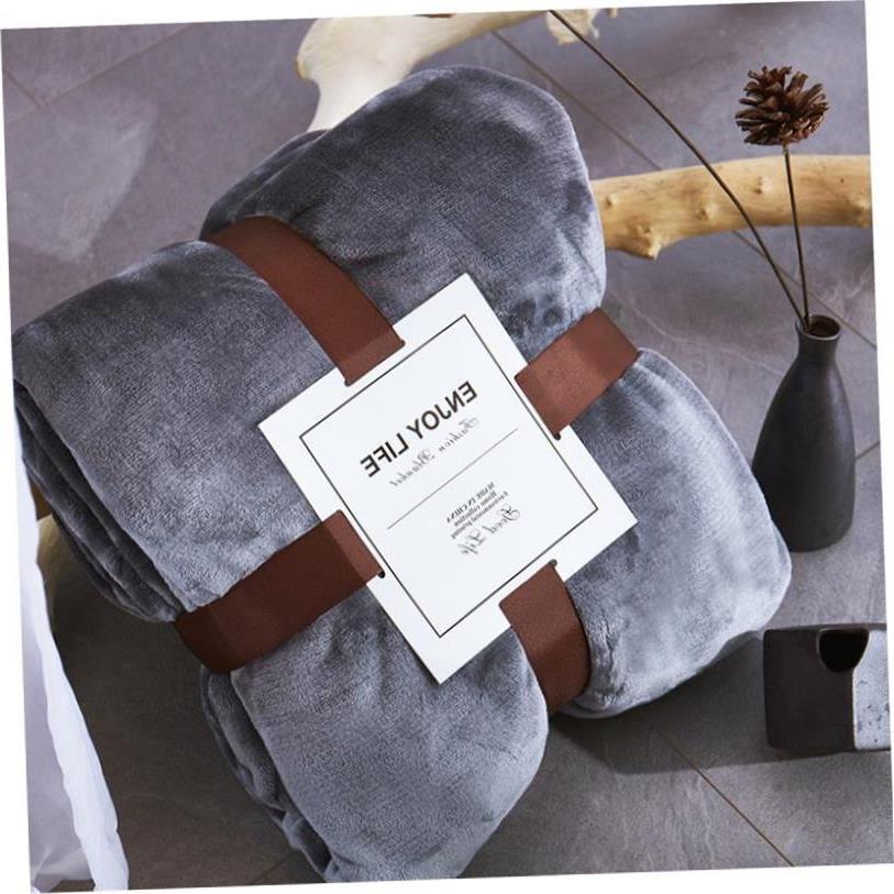 Blanket Plain Flannel Thick Coral Fleece Knee Blanket 小毛毯