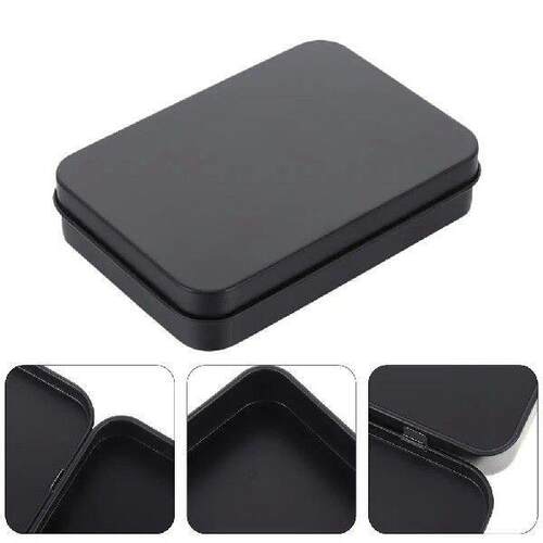 2Pcs Poker Card Storage Tin Box Metal Organizer for Game