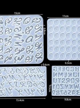 Alphabet Epoxy Resin Silicone Mold Letter Number Mould DIY K