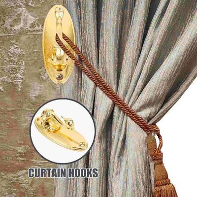 Retro Gazebo Backs Hooks Magnetic Curtain Rod Fall Decor