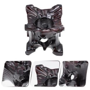 Wood Carving Pedestal for Decorative 1pc Crystal Root