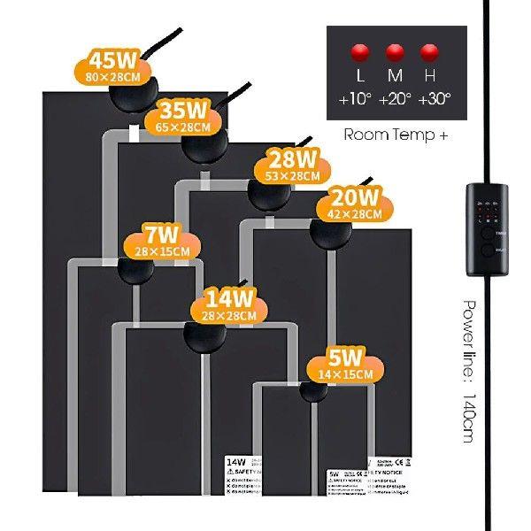 5-45W Waterproof Plants Heating Pad Warmer Heat Mat with