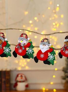 Fabric Christmas Ornaments, Plush Character Hangings公仔