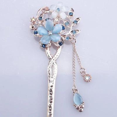 Vintage Chinese Traditional Flower Hairpin Classic Hair Ele