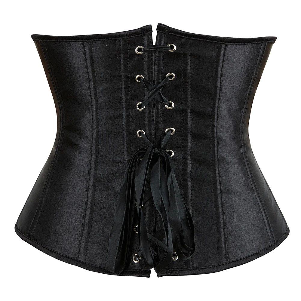 Corset Mujer Satin Underbust Korset Gothic Korsett For Women