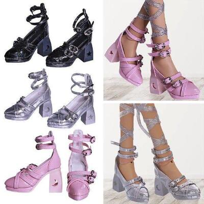 1/3 Scale High Heeled Footwear for Dolls, Miniature Sandals