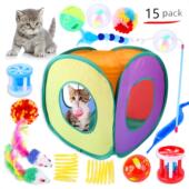 Balls Foldable Kitten Toys Tunnel Shape Play Chat Mouse