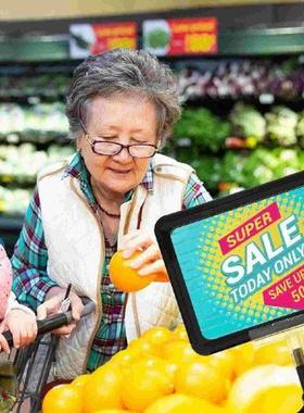 Signage Clip Adjustable on Holder for Display Plastic