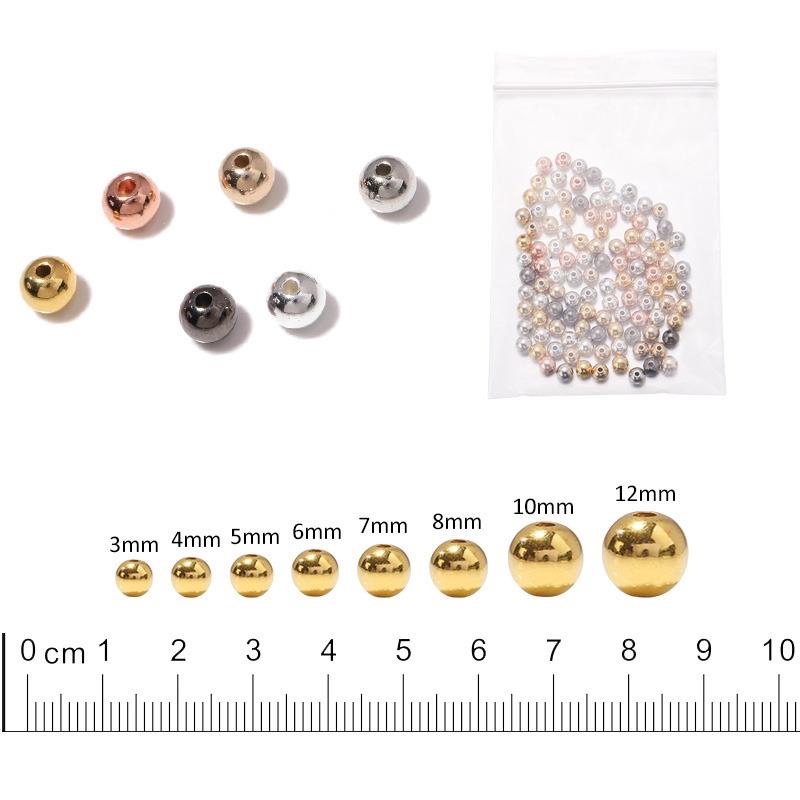 500pcs Gold color Ball Beads For DIY Bracelet Jewelry Making