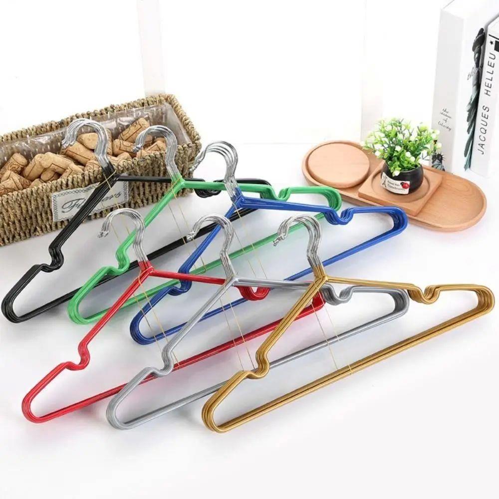 10PCS Non-Slip Clothes Hanger Rubber Coated with Round Notch