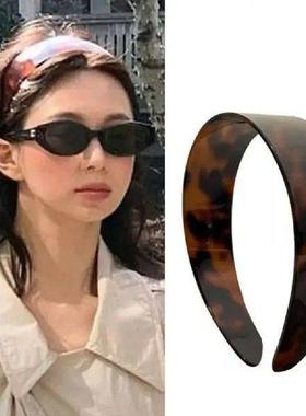 Retro Leopard Hairband Acetate Non-slip Headband Headwear