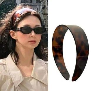 Retro Leopard Hairband Acetate Non-slip Headband Headwear