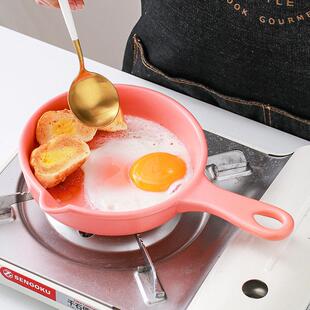 Single handle ceramic frying pan mini flat bottomed pan
