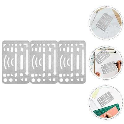 3 Pcs Stainless Erasing Shield Steel Wipe Pictures Eraser