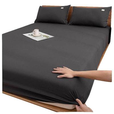 soft bed sheets fitted sheet cotton set 床垫套 纯色床笠床单