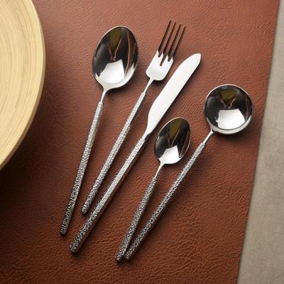 Modern European Flatware Hex Handle Spoon Set