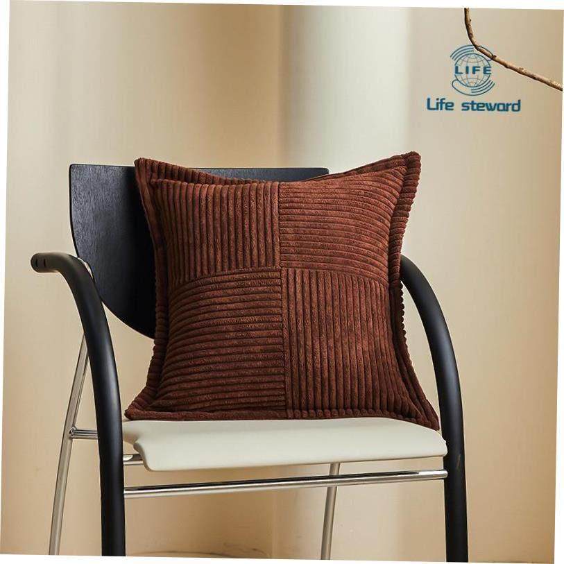 圣诞节主题抱枕套 灯芯绒材质玉米条拼接设计