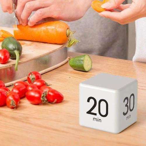 Cube Timer Gravity Sensor Flip Timer Multi-Function Kitchen