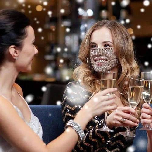 Mesh Face Covering Women Mesh Glitter Face Cover Glitter