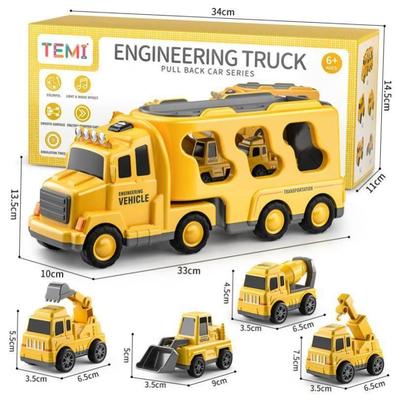TEMI Diecast Carrier Truck Toys Cars Engineering Vehicles