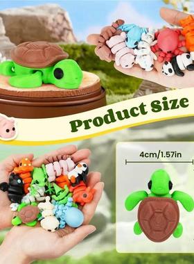 21Pcs Random 3D Printed Cute Small Creative Animal Figures