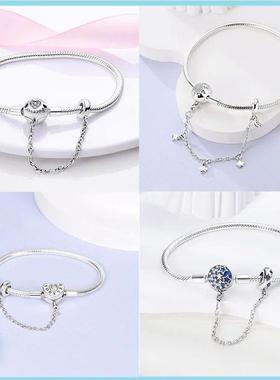Sterling Silver Bracelet Fit Charms Butterfly Stars Moon Saf