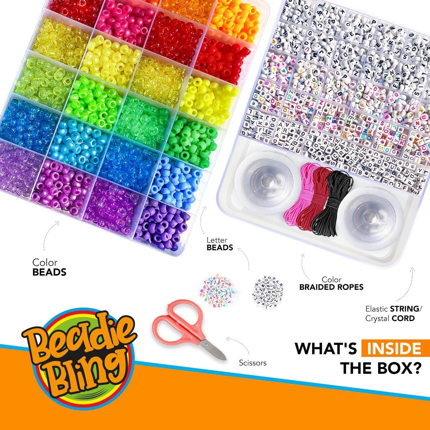 Acrylic Pony Beads Kit For Jewelry Making DIY Charm Bracelet