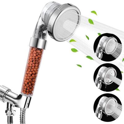 Shower Head Filter Water Ionizer Removes Chlorine 1pc 4in1