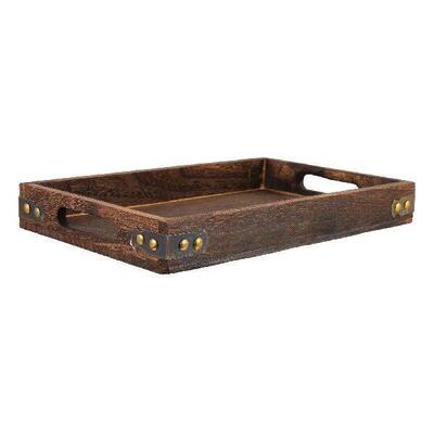 Tray Serving Wooden Wood Plateplatter Tea Fruit Storage