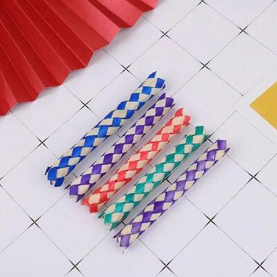 5PCS color tube Creativity DIY Finger Traps Classic Natural