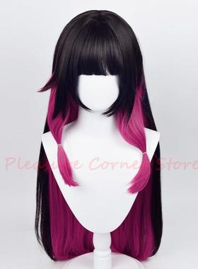 原神Columbina角色扮演假发 Simulated Scalp Cosplay头套头饰组