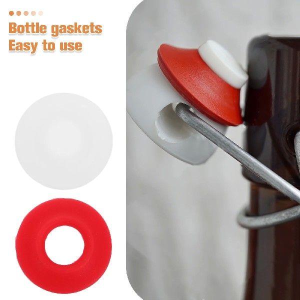 20 Pcs Swing Beer Bottle Gasket Rubber Seals for Glass Jars
