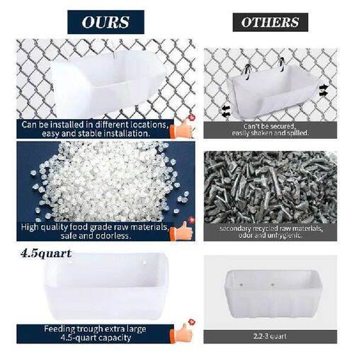 B69C Goat Feeder,Chicken Feeder,High-Capacity Hanging Fence