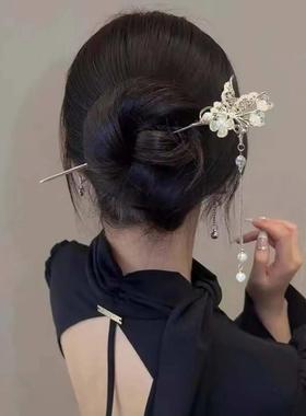 Classic Hair Peach-blossomhair Chopsticks Gold Plated Prong
