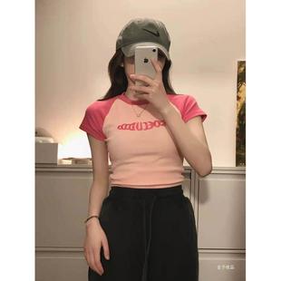 women sleeved design small summer for shirt short Pink