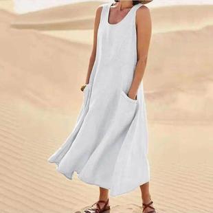 Sundress Summer Female Women Double Linen Sleeveless Coton
