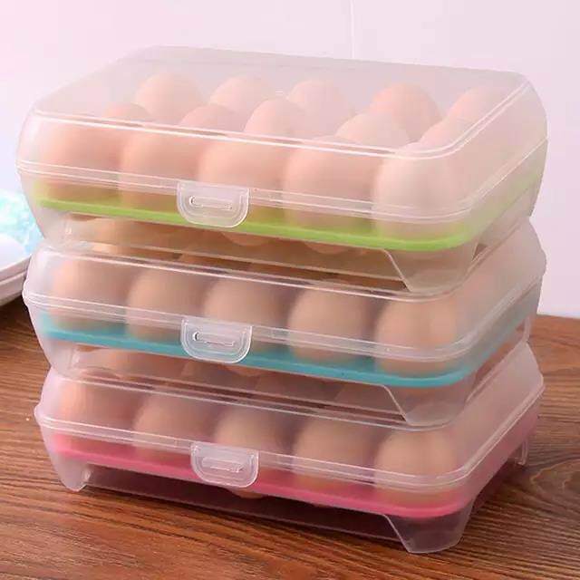 Egg Tray Holder Storage Box Container Organizer Bin With Lid