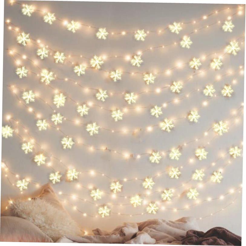 30pcs Christmas Party White Snowflake Decor For home