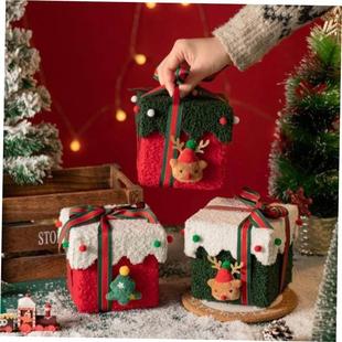 Christmas fabric Eve Apple Box 圣诞礼盒Christmas Gift velvet