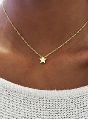 街拍项饰 choker jewelry simple women clavicle necklace颈项链