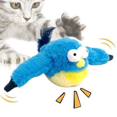 Flapping Bird Cat Toy Soft Realistic Simulation Flying
