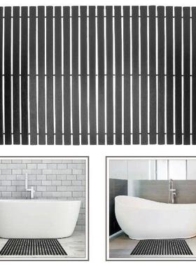 Bamboo Bath Mat Non Slip Bathroom Floor Cushion Shower Foot